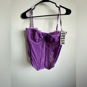 Urban Outfitters Out from Under Modern Love Corset in Purple - Size XL NWT